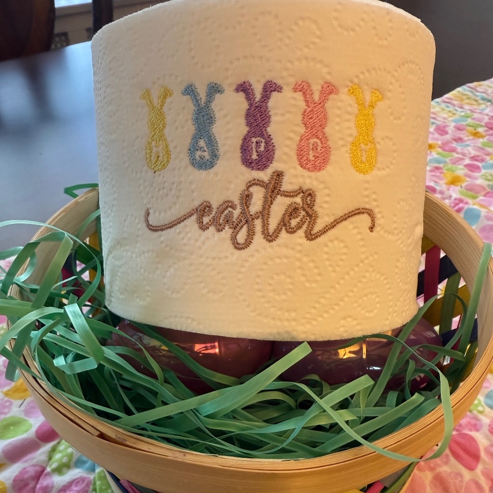 Easter magic embroidered real decoration toilet paper